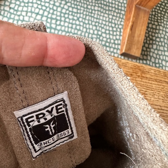 Frye tall distressed suede harness biker boots - Picture 5 of 7